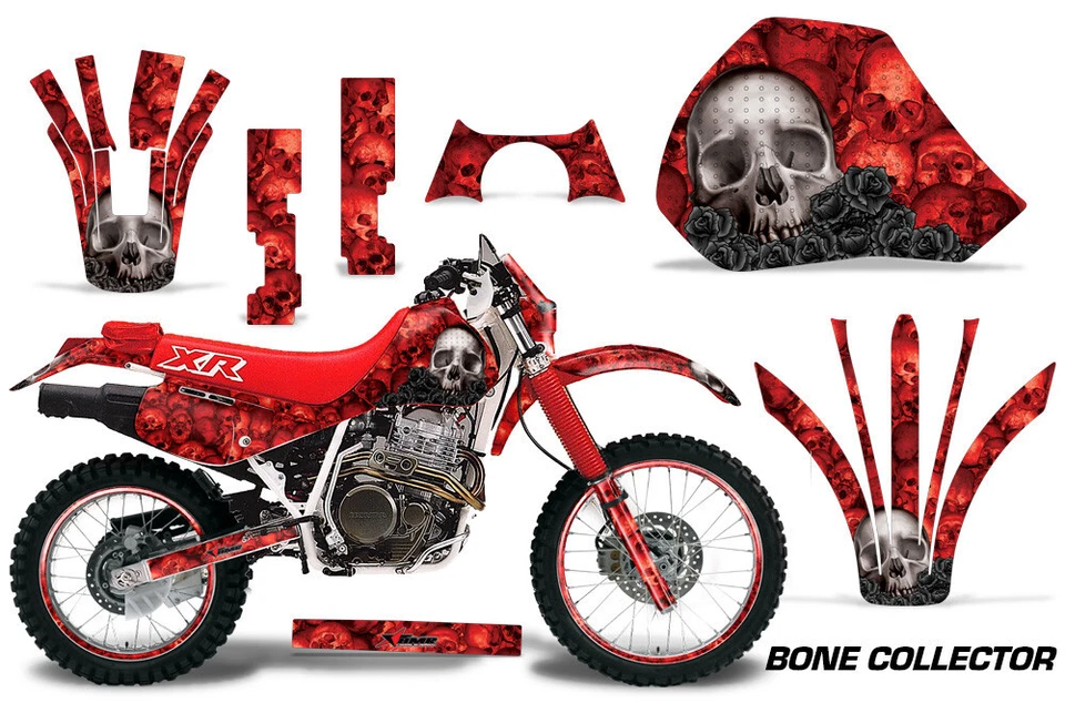 DirtBike Graphic Stickers +#PLT/RIM Decals For Honda XR600R 1991-2000 BONE R — 第 1/2 张图片