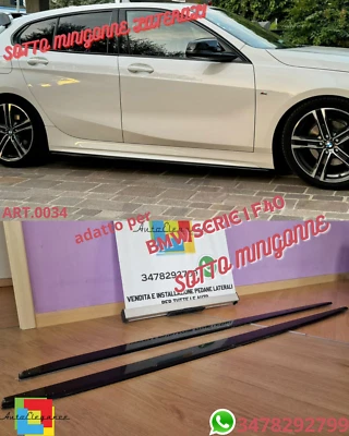🔝BMW SERIE 1 F40 🔝SOTTO MINIGONNE LATERALI NERO LUCIDO SPORTIVI ABS🔝 - Immagine 1 di 4