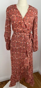 MINKPINK Womens Pink Red Orange Floral Free Flowing Dress Size XS BNWT Viscose - Picture 1 of 12