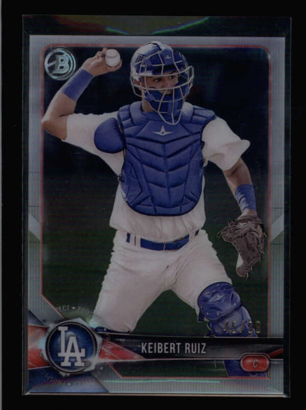 KEIBERT RUIZ 2018 BOWMAN HIGH TEK #FBT-KR CLEAR DODGERS ROOKIE #45/99 AY7028 - Image 1 of 1