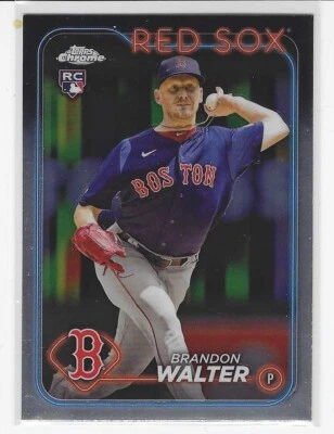 2024 Brandon Walter Topps Chrome RC Rookie Card Boston Red Sox #254 - Image 1 of 2