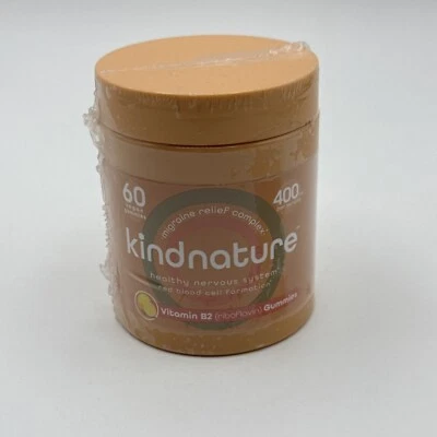 Kind Nature Vitamina B2 Gomitas Riboflavina 400Mg Alivio de la Migraña Exp 08/26 Foto 1 de 4