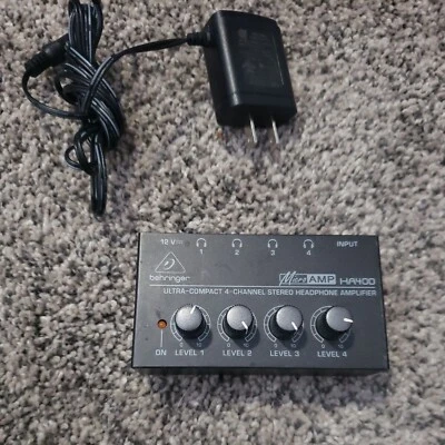 Behringer Microamp 4 Channel Audio Stereo Headphone Amplifier Amp Recording New - Image 1 of 3