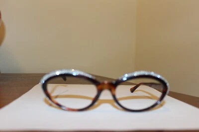 Marco de gafas vintage Kono Beatrice ojo de gato ámbar ovalado Francia NUEVO Foto 1 de 4