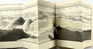 1822 Hein. Keller, Panorama Central Suisse, Toile Lithographie Avec Wash Couleur - Picture 1 of 4