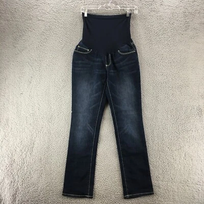 Oh Baby By Motherhood Maternity Skinny Jeans Womens Small Blue Dark Wash Denim - Image 1 of 4