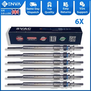 6X Glow Plugs For BMW E60 E70 E81 E84 E87 E90 F10 F15 F20 F25 F30 F90 F97 Diesel - Picture 1 of 4