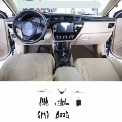 Cubierta interior de coche decoración ABS fibra de carbono para Toyota Corolla 2014-2016 Foto 1 de 4