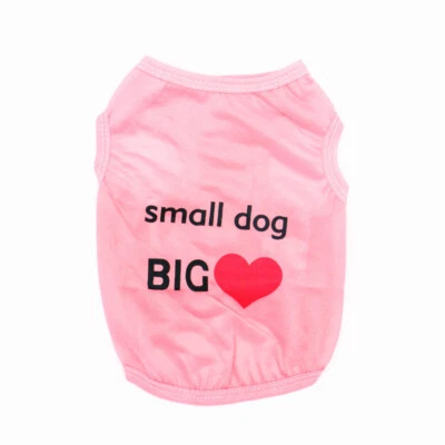Pet Dog Clothes T Shirt Vest Clothing Puppy Cat Cute Printed Costume Apparel  - Image 1 of 4
