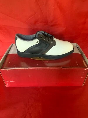 NUEVO NOS Zapatos de Golf Dexter Para Hombre Blanco y Negro Talla 7 M con Kiltie Extraíble Foto 1 de 4