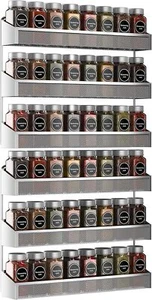 2 Pack 3 Tier Spice Rack Organizer Counter Top Stand or Wall Mounted Storage - Picture 1 of 2