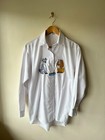 Disney 'Lady and the Tramp' White Embroided Shirt Size Medium | Vtg 90s M Top