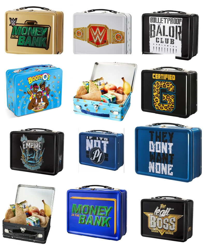 WWE Packed Lunch Box/Tin Money In The Bank/Certified G/AJ Styles/Roman Reigns - Image 1 of 1
