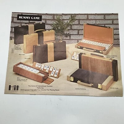 1970’s HIT Ind. Othello, Rummy, Etc. Velvet Corduroy Attaché Case Advertising - Image 1 of 4