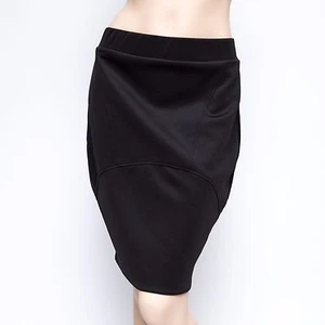 Neu mit Etikett Sen sportlicher schwarzer Stretch-Bleistiftrock Tyler Nahtdetail 158 $ Large - Bild 1 von 5