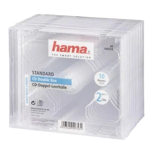 Hama CD-Doppel-Leerhüllen Jewelcase Hülle Box 10er-Pack Aufbewahrung Transparent - Bild 1 von 1