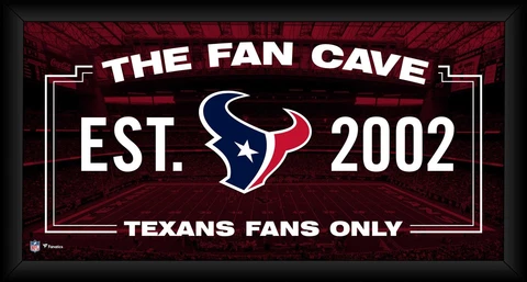 Houston Texans Framed 10" x 20" Fan Cave Collage Cover