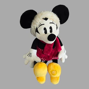 DISNEY STORE 18" Navidad Vacaciones Látigo Puntada Minnie Mouse Peluche Juguete - Imagen 1 de 10