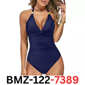 Aqua Eve Tummy Control Swimsuit Women One Piece Bathing Suit Push Up Swimwear, L - Picture 1 of 7