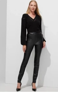White House Black Market Womens The Legging Faux Leather Pants Size 6 (516) - Picture 1 of 10