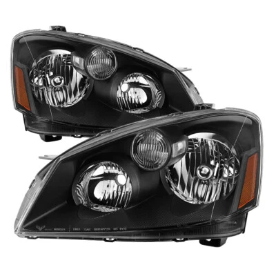 Fitfor Nissan 05-06 Altima Black Housing Replacement Headlights Pair Set SL S SE — 第 1/2 张图片