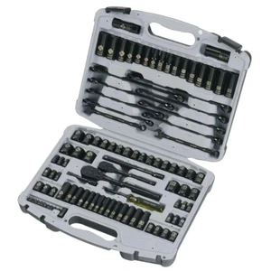Mechanics Tool Set Socket Ratchet Wrench Deep Shallow Metric SAE Screwdriver Bit - Picture 1 of 12