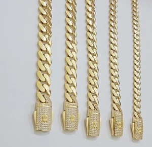 Real 14k Yellow Gold Bracelet Link Royal Monaco Cuban Link 7mm- 11mm 8 /8.5 Inch - Picture 1 of 10