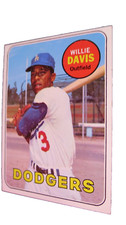 1969 TOPPS BASEBALL SET #65 Willie Davis, Los Angeles Dodgers, VG