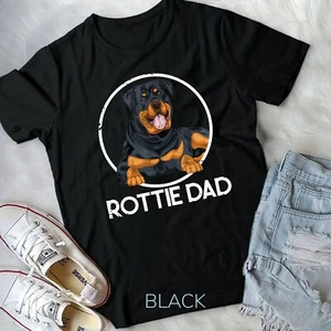 Rottie Dad Rottweiler Unisex T-shirt - Picture 1 of 12