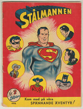 SUPERMAN #2 Swedish Golden Age Comic! Classic Superman cover DC COMICS 1952 RARE