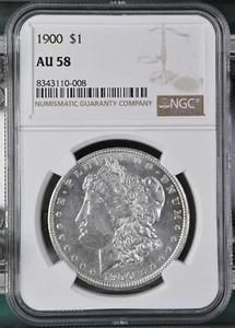 1900 Morgan Dollar NGC zertifiziert AU58 - Bild 1 von 2