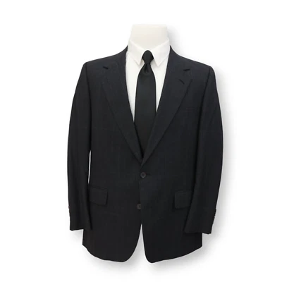 BILL BLASS Hombre Gris Carbón Cuadros EE. UU. Abrigo Deportivo Traje Chaqueta Blazer 44 R Foto 1 de 4
