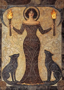 Hecate Goddess Art Print Wolves Greek Mythology Spiritual Pagan Occult AC72 - Picture 1 of 1