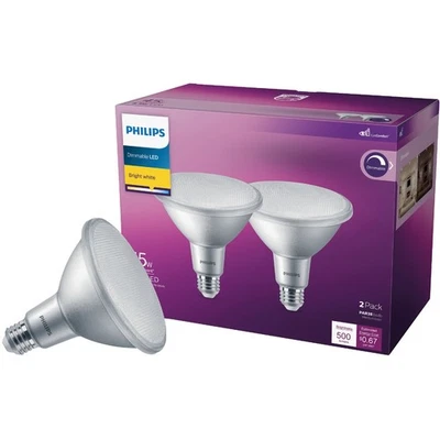Philips 45W Equivalent Bright White PAR38 Medium Dimmable LED Floodlight Light - Image 1 of 4