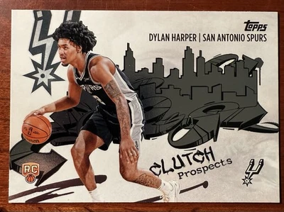 2025-26 Topps Basketball, Clutch Prospects Insert, #CC-2 Dylan Harper - Spurs NM - Image 1 of 2