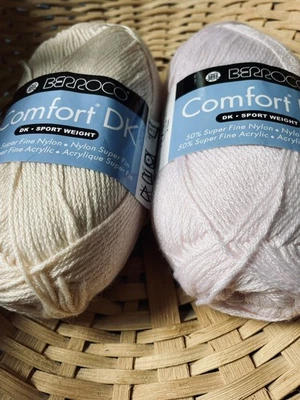 Berroco Comfort DK Sport Weight Yarn - 2 Skeins- Pink And Pale Peach - Image 1 of 4