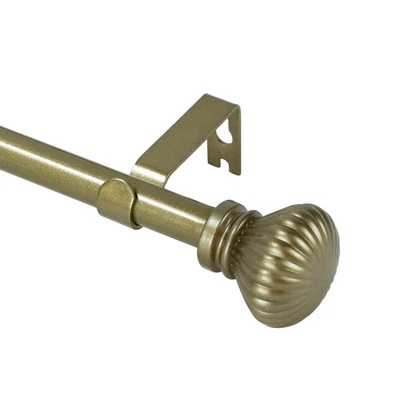 Moderna barra de cortina ajustable de bola acanalada con clip Foto 1 de 4