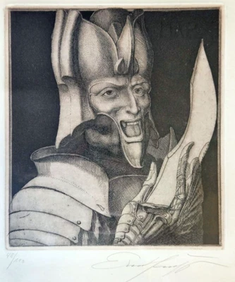 Original Radierung Ernst Fuchs (1930 - 2015) - "Mars" - Bild 1 von 4