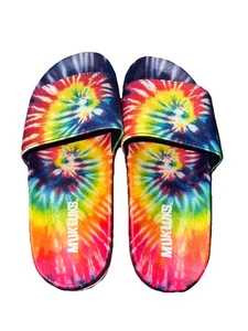 Tye Dye MUKLUKS Sandalen Slipper NEU Größe Medium 7 8 - Bild 1 von 4