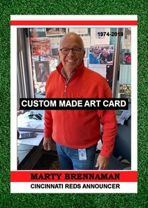 Marty Brennaman Cincinnati Reds Custom Made Baseball Art Card Announcer - Picture 1 of 2