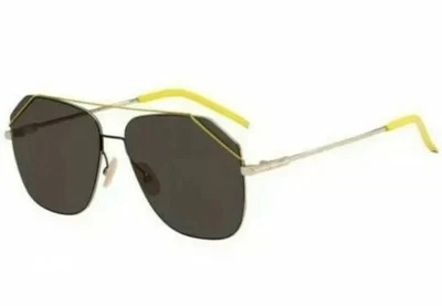 Nuevas gafas de sol FENDI FF M0043/S 0J5G, lentes doradas y amarillas/grises Foto 1 de 4