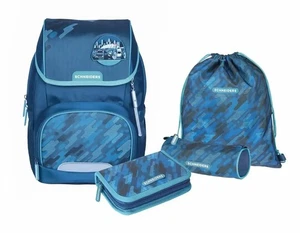 Schulranzen Set 6teilig SCHNEIDERS Schultasche Ergojet Camo Blue - Bild 1 von 1