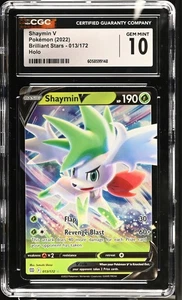 SHAYMIN V Brilliant Stars Holo Rare #013 CGC 10 Pokemon [Nostalgium] - Picture 1 of 2