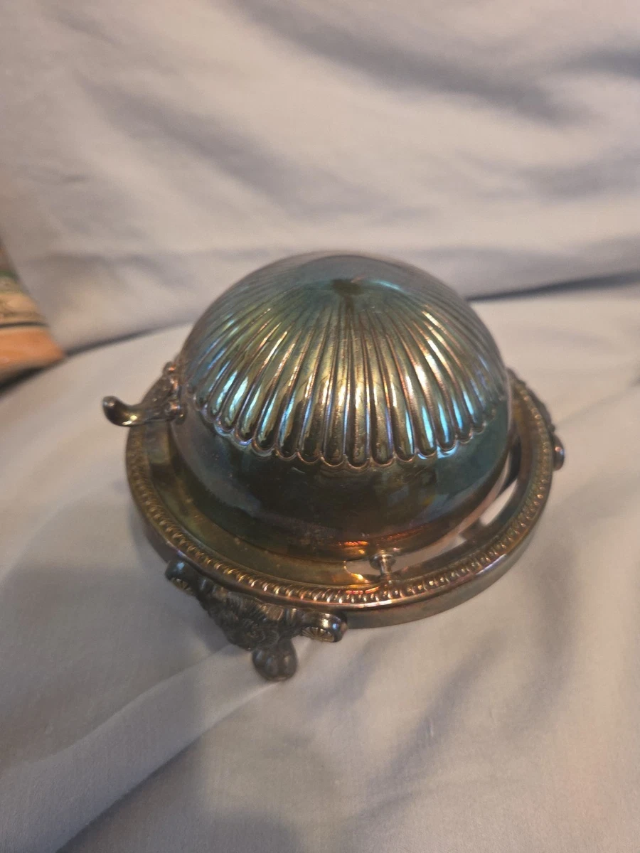 FB Rogers Silver Coin Antique US Silver-Plated Butter Dishes for