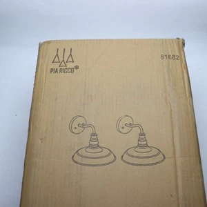 (2-Pk) Pia Ricco 1- Light Outdoor Barn Light Sconce Dark Bronze 81682 - Picture 1 of 4