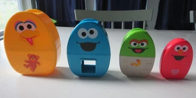 Sesame Street Stacking Friends Hasbro 2016 Big Bird, Cookie Monster, Oscar, Elmo - Изображение 1 из 4