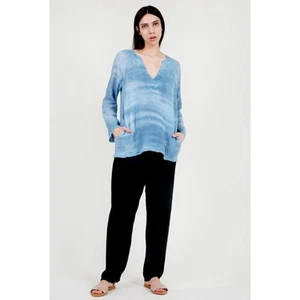 Raquel Allegra Batik hauchdünnes Strand V-Ausschnitt Top 3/XL - Bild 1 von 7