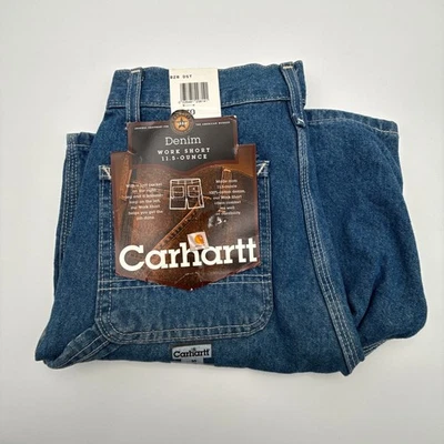 Pantalones Cortos de Trabajo Jean Denim Carhartt Talla 30 B28 DST Darkstone Nuevos con Etiquetas Nos Foto 1 de 4