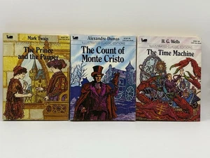 Moby Illustrated Classic Editions 3-SET Prince Pauper Monte Cristo Time Machine - Imagen 1 de 16