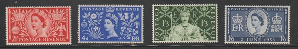 Great Britain Scott 313 - 316 Issued June 3, 1953 Mint Never Hinged - Image 1 of 2